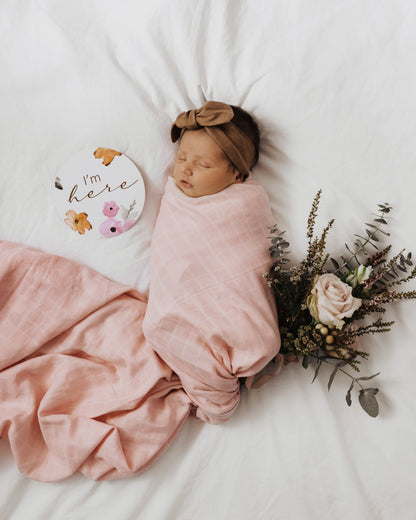 Musk Pink Organic Muslin Wrap