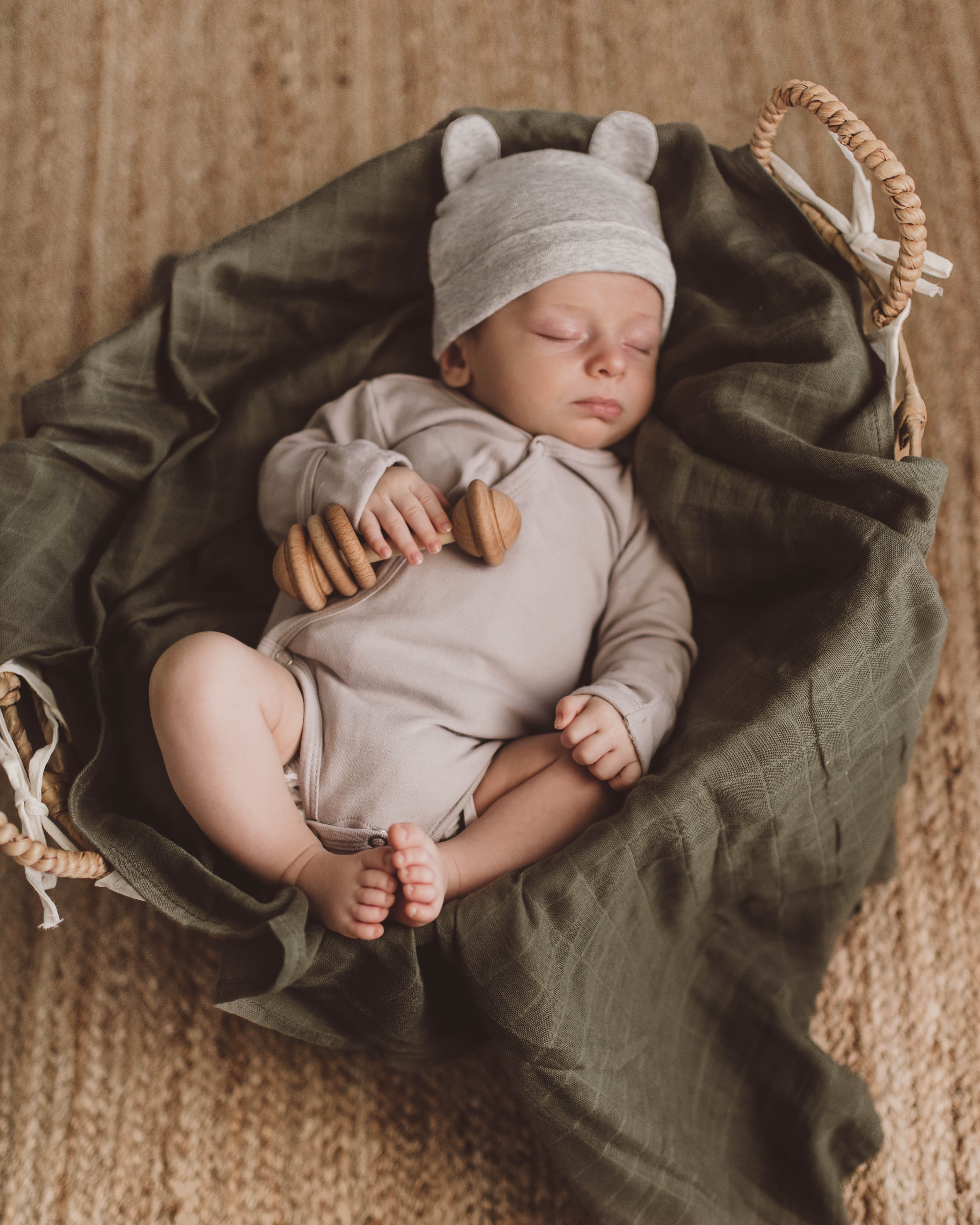 Dusty Olive Organic Muslin Wrap