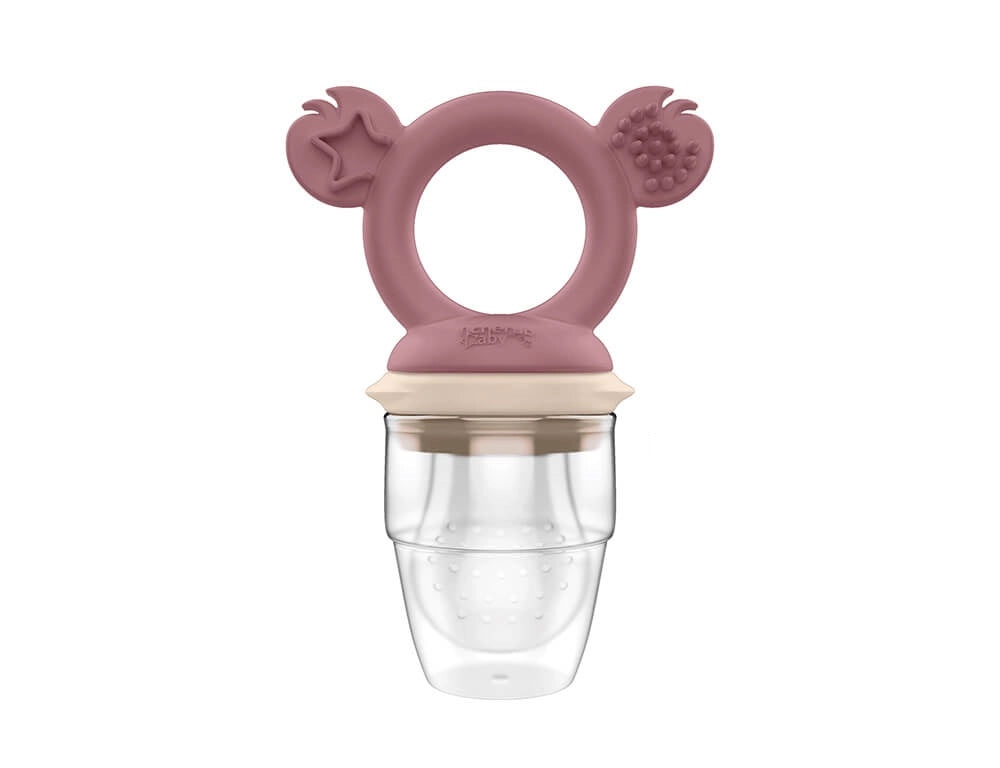 Silicone Fresh Food Feeder - Dusty Rose &amp; Sand