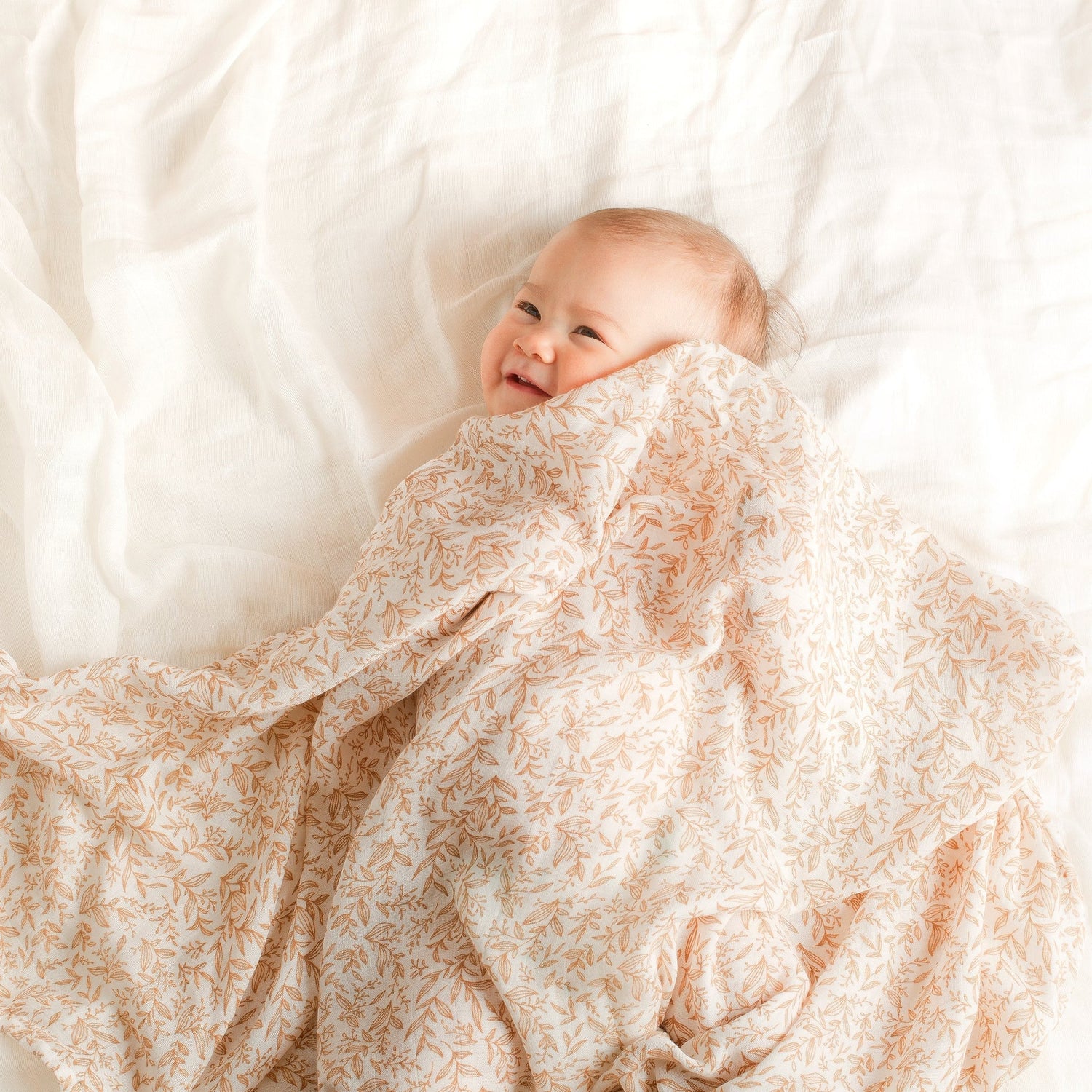 Golden Vines Organic Muslin Wrap Swaddle