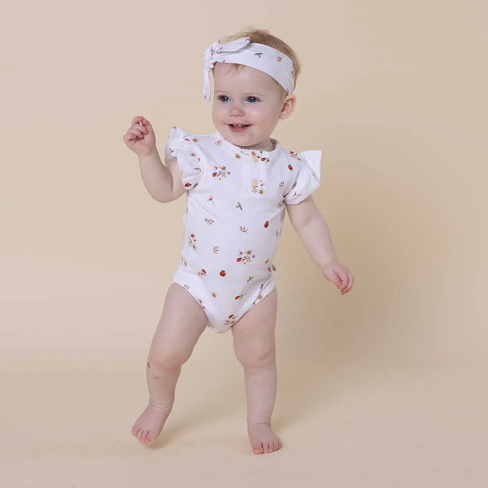 Snuggle Hunny Ladybug Short Sleeve Organic Bodysuit