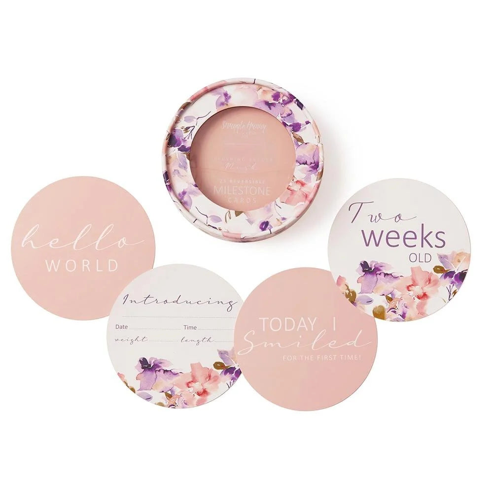 Blushing Beauty &amp; Musk Pink Reversible Milestone Cards