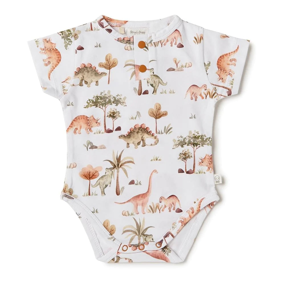 Snuggle Hunny Dino Short Sleeve Organic Bodysuit