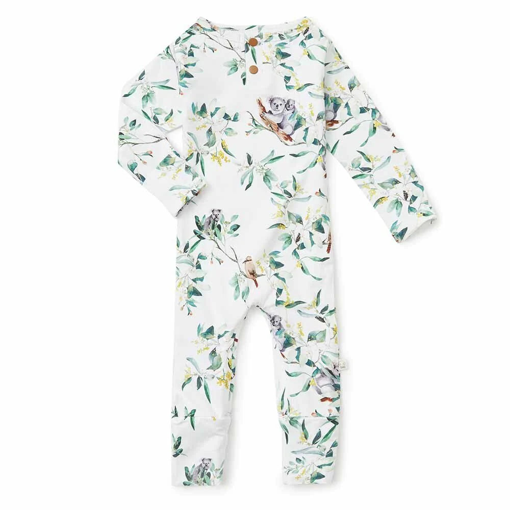 Snuggle Hunny Eucalypt Organic Growsuit