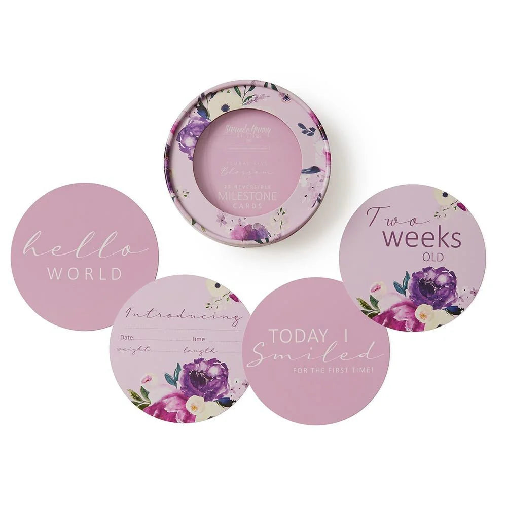 Floral Kiss &amp; Blossom  Reversible Milestone Cards