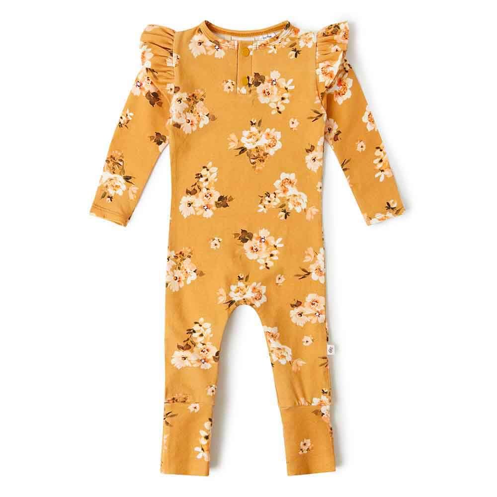 Snuggle Hunny Golden Flower Organic Growsuit