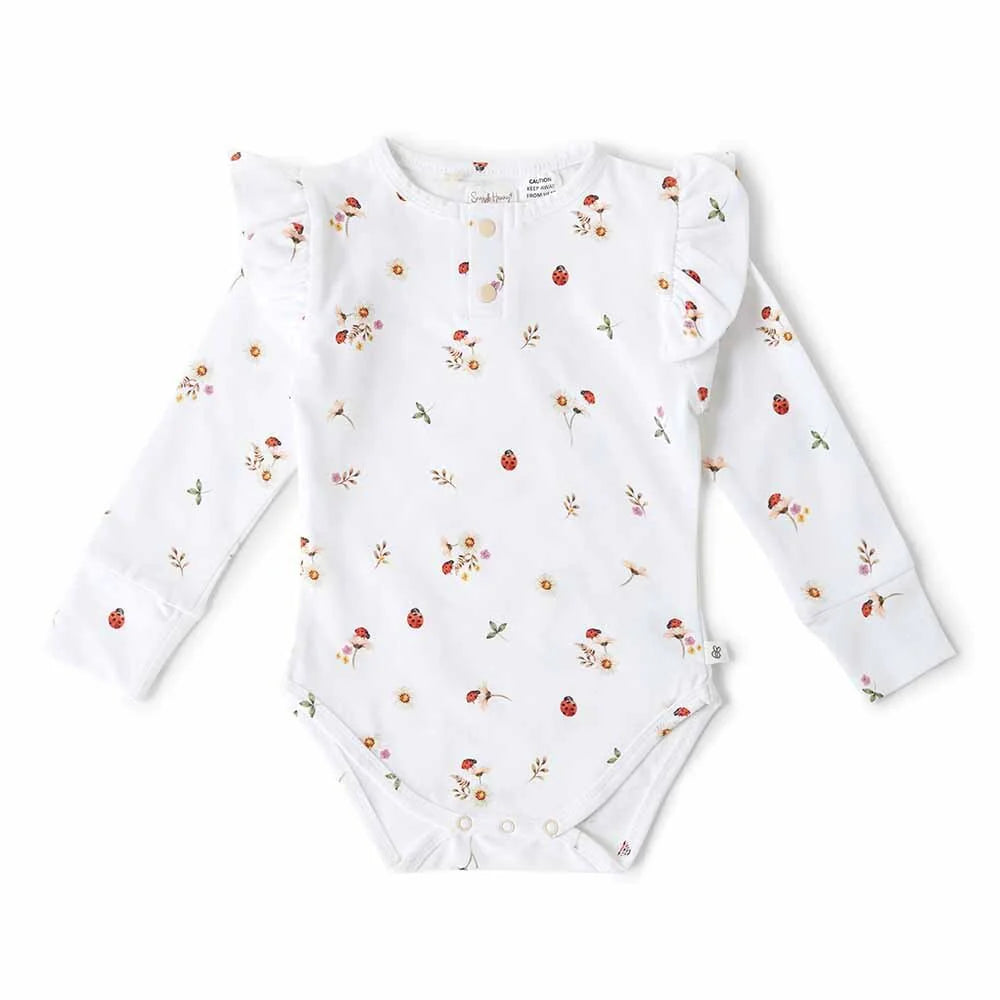 Snuggle Hunny Ladybug Long Sleeve Organic Bodysuit