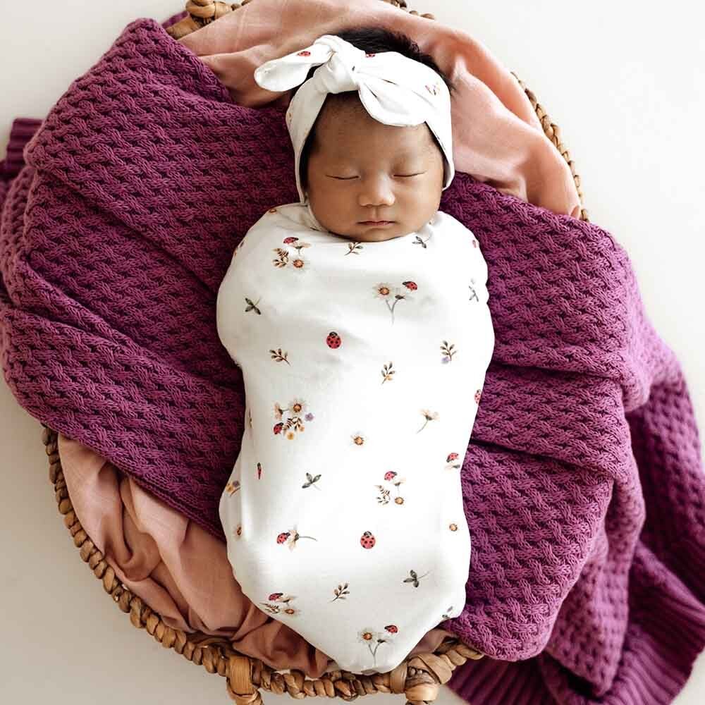 Ladybug Snuggle Swaddle &amp; Beanie Set