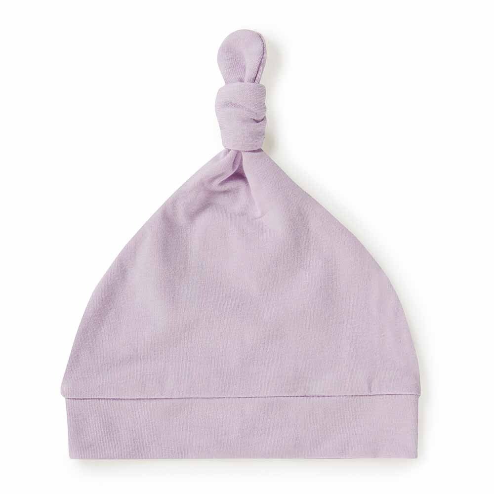 Lilac Organic Knotted Beanie