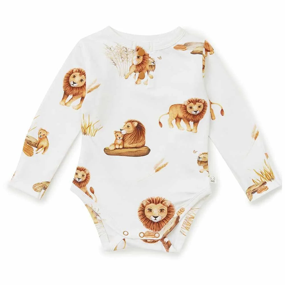 Snuggle Hunny Lion Long Sleeve Organic Bodysuit