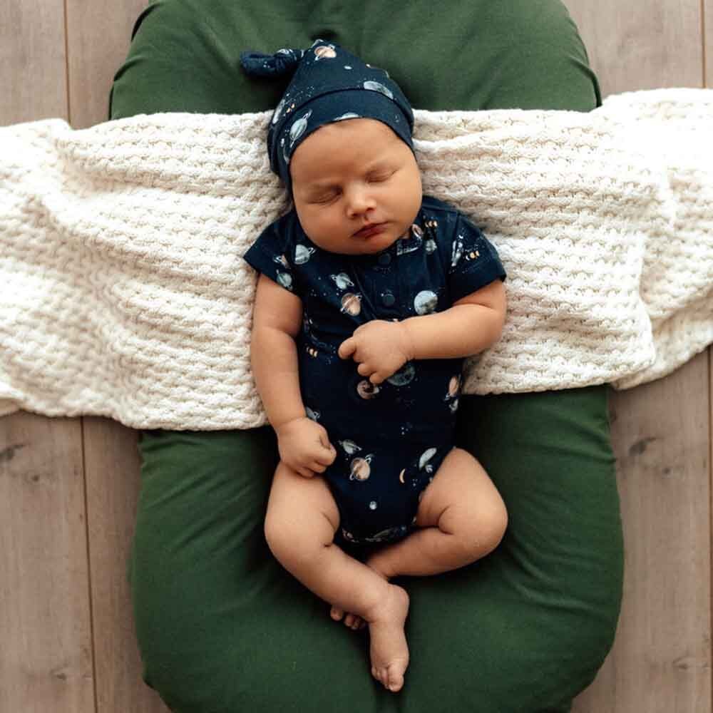 Snuggle Hunny Milky Way Short Sleeve Organic Bodysuit