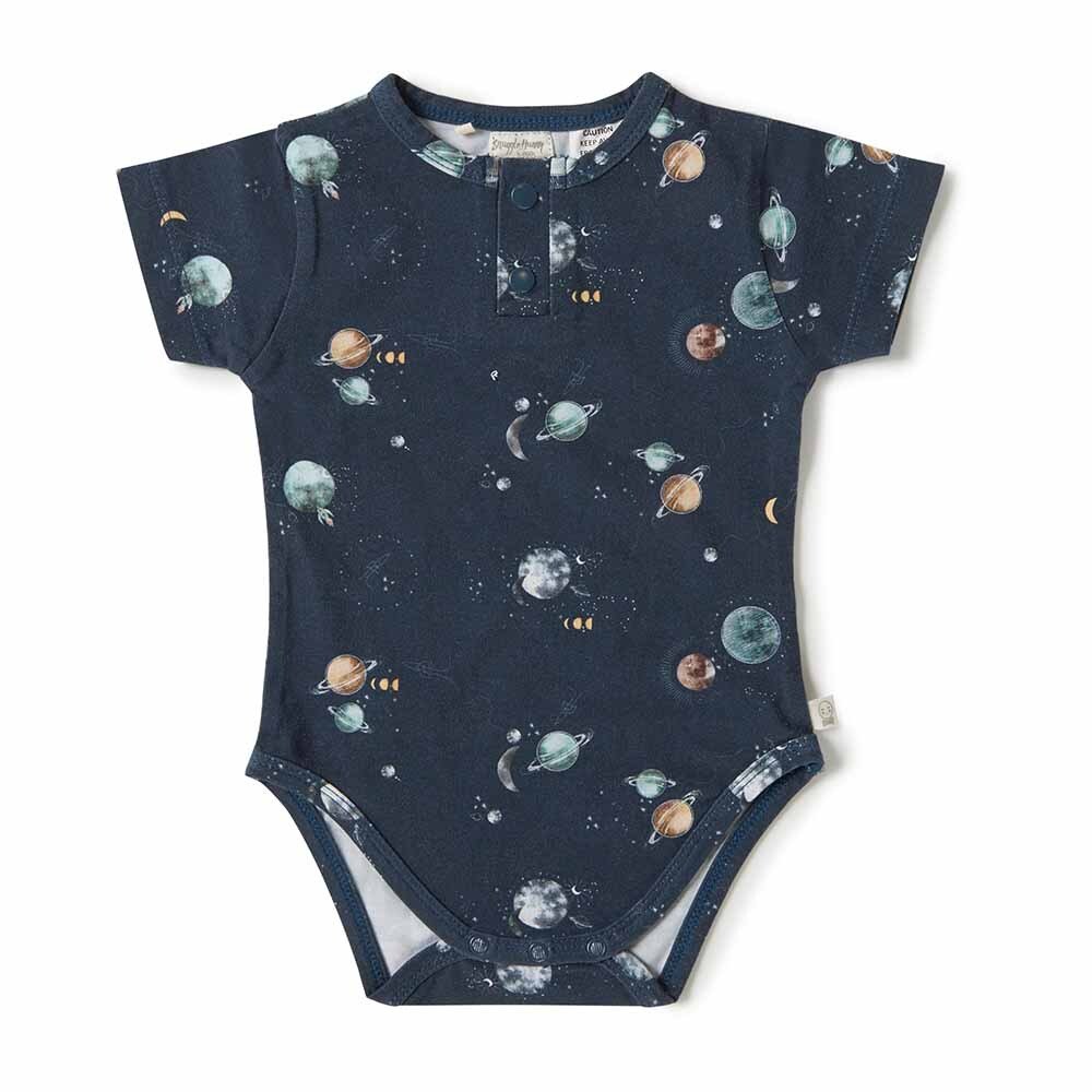 Snuggle Hunny Milky Way Short Sleeve Organic Bodysuit