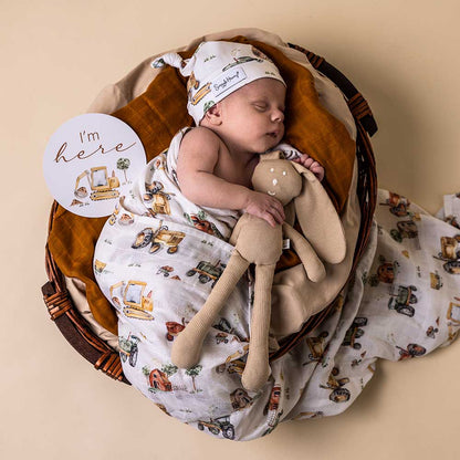 Diggers &amp; Trackors Organic Muslin Wrap