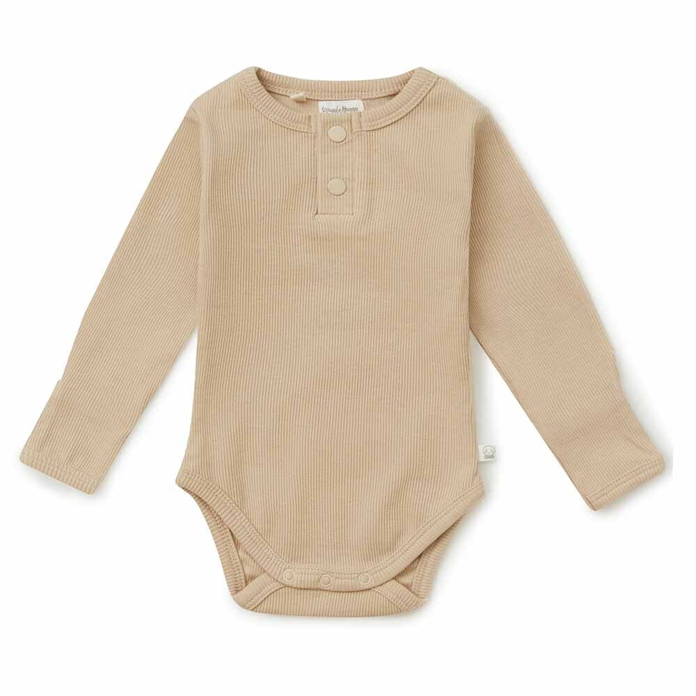 Snuggle Hunny Pebble Long Sleeve Organic Bodysuit