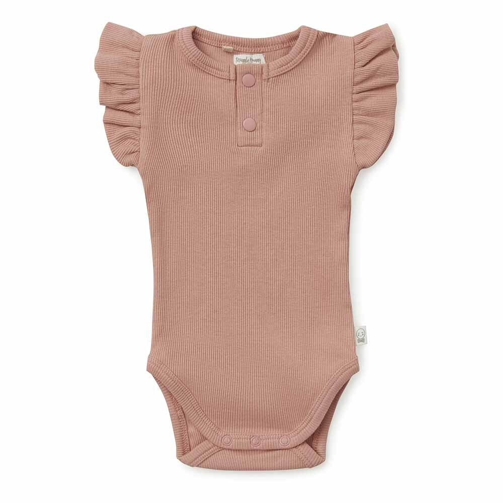 Snuggle Hunny Rose Short Sleeve Organic Bodysuit