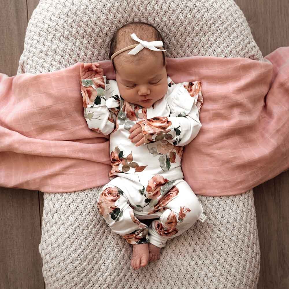 Snuggle Hunny Rosebud Organic Growsuit