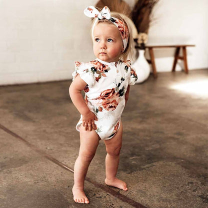 Snuggle Hunny Rosebud Short Sleeve Organic Bodysuit