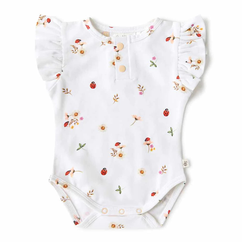 Snuggle Hunny Ladybug Short Sleeve Organic Bodysuit