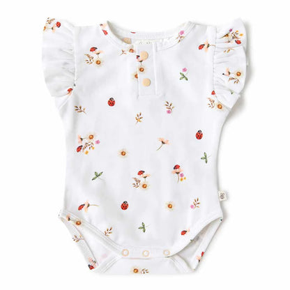 Snuggle Hunny Ladybug Short Sleeve Organic Bodysuit